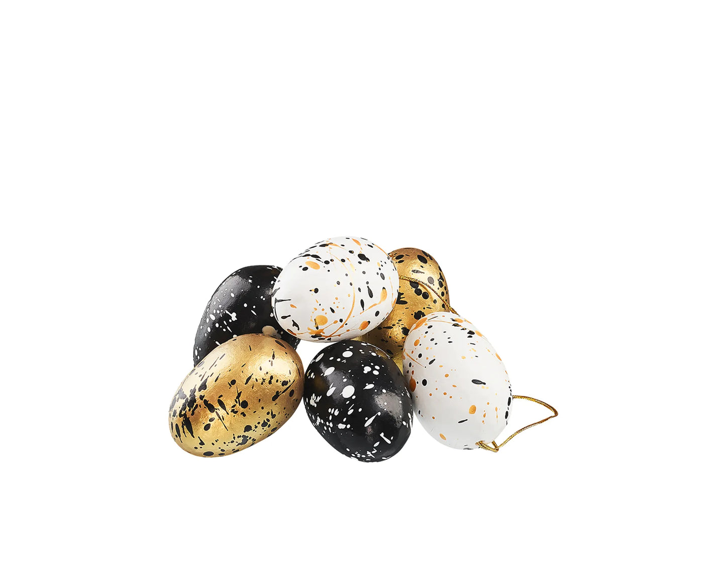 Stänk Ägg Svart Guld Vit
