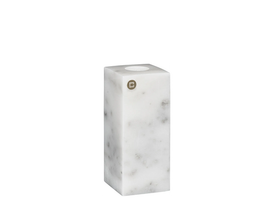 Marmo Ljusstake Vit 12cm
